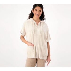 Barefoot Dreams Women's Sweatshirt Zip Up CozyChic Ultra
Lite Beige Size L/XL